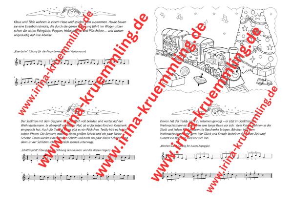 Klavier-Adventskalender „Die Winterabenteuer des Teddybären“